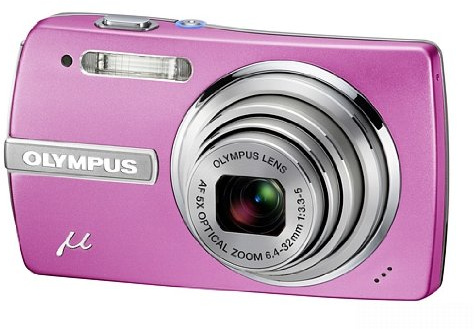 Olympus Mju-840 Digitalkamera (8 Megapixel, 5-Fach Opt. Zoom, 6,9 cm (2,7 Zoll) Display, Bildstabilisator) Candy Pink