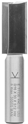ENT 11136 Nutfräser HW, Schaft (S) 12 mm, Durchmesser (D) 16 mm, NL 30 mm, SL 40 mm, GL 70 mm, mit HW Grundschneide