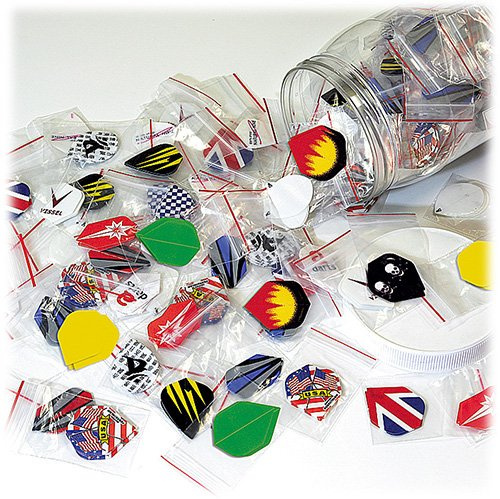 Dart-Flight-Großpackung Polyester 200 Set Sortiert