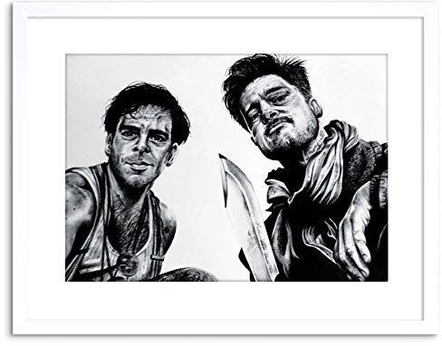 Wee Blue Coo 9x7 '' INGLOURIOUS BASTERDS PITT MAGUIRE FRAMED ART PRINT PICTURE PHOTO F97X442