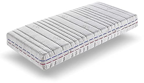 Betten-ABC - Taschenfederkern-Matratze (XXL TFK) - 90x200 cm - 7-Zonen Matratze aus Tonnentaschenfedern - Hypoallergen & Antibakteriell - Oeko-TEX® Zertifiziert - Lieferung per Paket