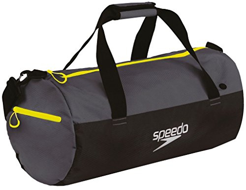 Speedo Erwachsene Tasche Duffel Bag, Oxid Grey/Black/Fluo Yellow, 70 x 30 x 30 cm, 8-09190A877