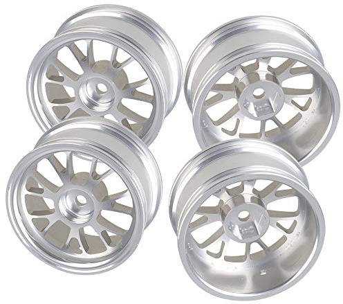 Mxfans 4PCS RC Silver Y-Shape Wheel Rim Aluminum Alloy Upgrade 52mm Diameter Wheel Rim RC 1/10 On-Road Car & Drift Car