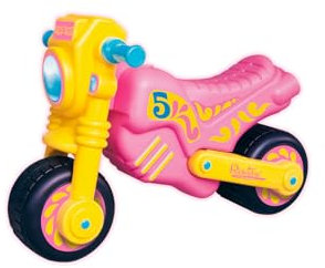 Ride Trike Moto Porteur Champions Rose
