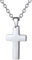 PROSTEEL Kreuzanhänger Edelstahl Christlich Kreuz Halskette Minimalist Unisex Halskette für Männer Frauen Jungen Mädchen, Silber-S