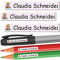 INDIGOS UG Aufkleber - Namensaufkleber - selbstklebend - 49 x 7 mm - Made in Germany - 88 Stück in einem Set - personalisierbar - verschiedene Motiven