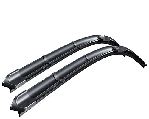 Mossa Vordere Scheibenwischer kompatibel mit Ford Tourneo Connect (09.2013-2022) - flache Premium Wischerblätter. Wischerblätter - Set für Frontscheibe (Fahrer- + Beifahrerseite) (750 mm / 750 mm)