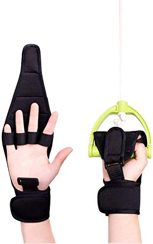 ZPPZ Fingerschiene verstellbar, Anti-Spastik Handschuh Schlaganfall Hemiplegie Patienten Rehabilitation Übung für Senioren Schlaganfall Faust Hemiplegie