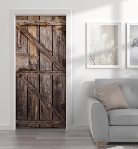 MyMaxxi - Tür bekleben mit Türtapete Türposter Türfolie Selbstklebend 90x200 Holztür Alt - Tür verschönern mit Türfolie - Türaufkleber Türklebefolie Holz Bretter