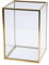 bulrusely Make Up Organizer Beauty Halfter Kosmetik Organizer Gold, Transparenter Glas Make Up Pinsel Aufbewahrungskiste Luxus Kosmetik Aufbewahrungsbox Für Nagellack, Lippenstifte Und Kosmetikpinsel