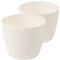 Tymar Blumentopf, 2er-Pack, Runde Form, Übertopf ((2pack) Creme, ø 10 cm)