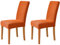 JHLD Stretch Stuhlhussen, Jacquard Stuhlbezug Weiche Spandex Beschützer Stuhlhussen Anti-rutsch Stuhlhussen Stuhlbezug für Stuhl Esszimmer Für Bankett, Zeremonie-Orange-Satz von 2