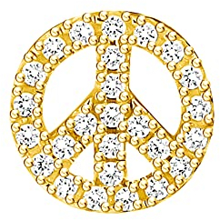 Thomas Sabo Einzel Ohrstecker Peace vergoldetes Silber H2218-414-14