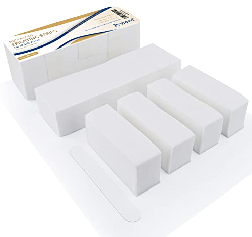 Primpro Vliesstreifen in Profiqualität für die Haarentfernung mit Warmwachs und Zuckerpaste Mehrgrößen Packung (500 Stück)
