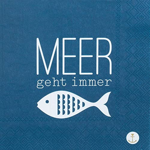 Räder Meer als Worte - Serviette Meer geht Immer