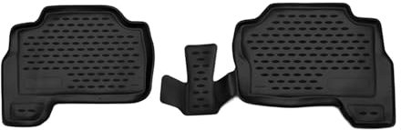 OMAC Gummimatten Fußmatten kompatibel mit Mitsubishi Pajero Sport 2016-2024 TPE Schwarz 2X