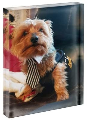Personalised Photo Frame Acrylic Block - Mini 8x6cm Portrait 3D Crystal Photo, Custom Paper Weight, Glass Photo Block - Customised With Your Own Picture