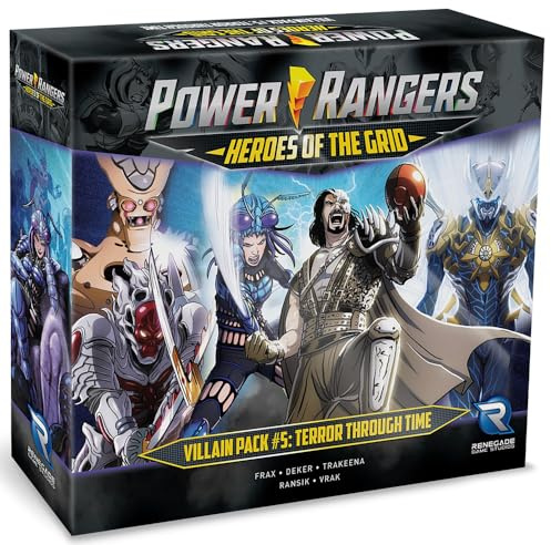 Renegade Game Studios | Power Rangers Heroes of the Grid: Villain Pack #5 Terror Through Time Expansion | Kooperatives Taktisches Brettspiel | 2–5 Spieler | 45–60 Minuten | Englisch