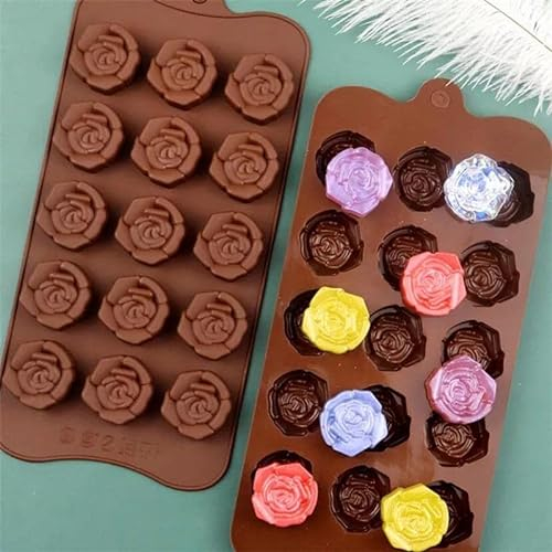 Onlineforu lTD - Molde de silicona para chocolate, forma de rosa