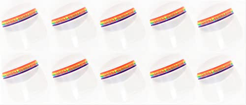 LEOFLA 10 X Visiere Protettive Arcobaleno In Policarbonato Trasparenti Regolabili