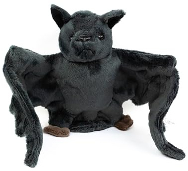 Teddys Rothenburg Kuscheltier Fledermaus mit Band 36 cm schwarz Plüschtier Stofftier