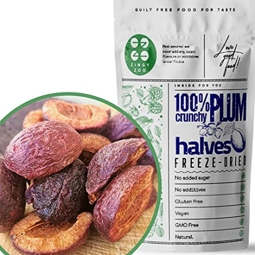Prugne Liofilizzate, 100% Naturale Frutta Liofilizzata Secche Denocciolate Senza Zucchero Aggiunto