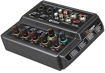 EYESLA 4 Channel Audio Interface Sound Card, 6,5 -mm -Monitor -Kopfhöreranschluss, 16 Effekte for Live -Sendung und Gesangsaufnahme.