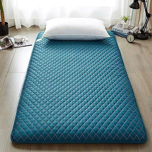 Dremdo Japanische Bodenmatratze, Japanische Futon-Matratze, Shikibuton Faltbare Tragbare Camping-Matratze, Roll Up Faltende Weiche Tragbare Schlafmatte,Grün,120x200cm