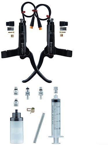 SPORTARC Elektrischer Fahrrad-Bremsgriff, Fahrradbremshebel, Power Off Bremsgriff 3 Pins für E-Bike für Bafang Hall Motor Hydraulische Bremse, schwarze Rinde mit 9-teiligem Werkzeug