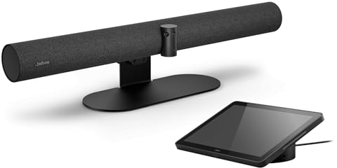 Jabra PanaCast 50 Videokonferenz-System Zoom Room – 4K Webcam optimiert für Zoom – 180° Sichtfeld & 8 Mikrofone – EMEA Charger-C