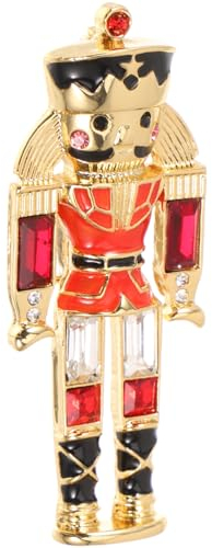 PACKOVE Broche Soldat Casse-Noisette Épingle À Revers Mignonne Épingle À Vêtements Décorative Broche En Métal Broches Rouge