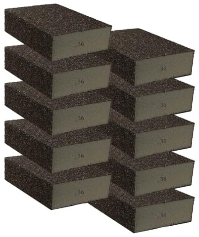 10 Stück Schleifschwamm Verschiedene Körnungen (Korn 36)