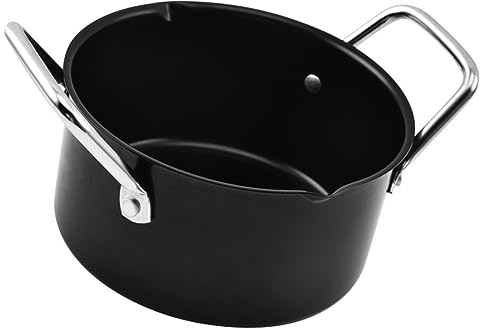 DECHOUS BBQ Stew Pot Shabu Shabu Hot Pot Metal Casserole Pot Stew Pot with Handle Ramen Cooker Cookware Stockpot Crab Steamer Pot Tagine Pot Carbon Steel Small Hand-Pulled Noodle