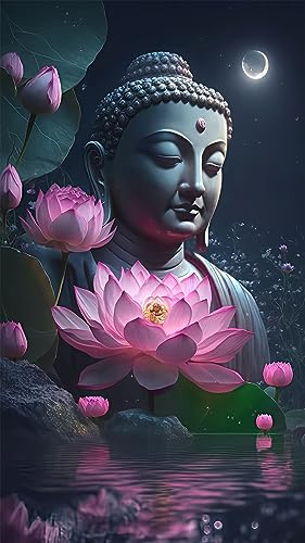 ZHUMUTO Diamond Painting Groß XXL Bilder Set Erwachsene,70x40 CM/27,5x15,7 Zoll Buddha B,5D Diamant Painting Bilder Erwachsene mit Zubehör Stift Für Wohnzimmer Dekoration