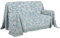 PENSIERI DELICATI Sofaüberwurf 250 x 290 cm, Made in Italy, Überwurf aus 100% Reiner Baumwolle, maritimes Grün, ideal als Überwurf oder Tagesdecke für den Sommer (Doppelbett)