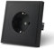 MVAVA Schuko Steckdose EU-Standard, 1 Fach Unterputz Steckdose, 80mm x 80mm Steckdosen, Einfache Installation, 3-Draht Erforderlich, Schwarz
