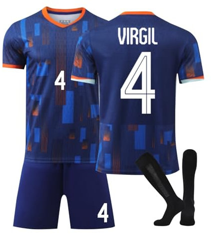 Holland 24 Fußball Trikot, Holland Hause/Auswärts Fußball Trikot für Kinder Erwachsener, Fussball Trikots Shorts und Socken Anzug Jungen Herren