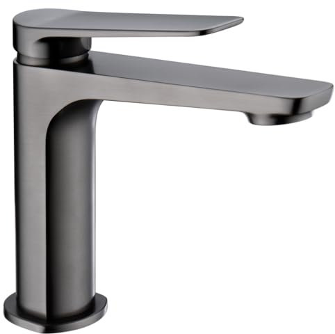 ALMACEN DE LA CASA Grifo de Lavabo con Monomando | Modelo NÁPOLES|Color Negro Acabado en Black gun metal [ IMEX® ]