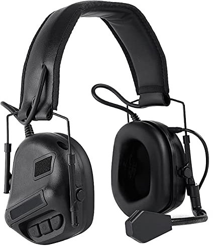SBNYTBLW Casque Tactique D'Écouteur Derrière La Tête, Casque de Talkie-Walkie À Suppression de Bruit Ppt À Distance Radio, Pour Airsoft Chasse Militaire Wargame Tir Aviation, Réduction Du Bruit En F