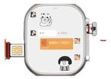 JINSHANGZI 2024 4G Android CDS9 S9 Ultra with Camera 2.2‘‘ Amoled Smartwatch 32GB/64GB Heart Rate Smart Watch Men Women Support SIM WiFi (4+64GB,Silver Orange)