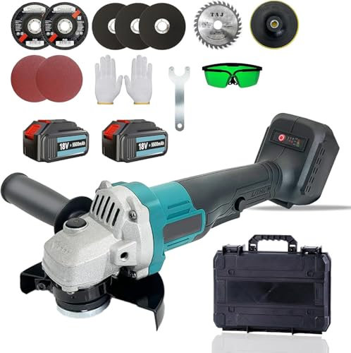 Akku Winkelschleifer, Ersatz für Makita DGA517Z, Bürstenlos Trennschleifer Scheibe 125mm, 850 Watt, Schleifen zum Entfernen von Farbe und Mörtel,zum Schleifen