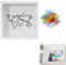 Adventure Archive Box, Salvadanaio Viaggio con Slot, Scatola Ricordi Viaggio, Viaggio Adventure Box, Scatola Della Memoria, Memory Box Frame with World Map, Cornice per Vetrina