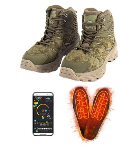 Zapatillas con calefacción,Zapatos con calefacción,Calentador de pies Zapatos calefactores con temperatura controlada Batería de 4000 mah - Zapatos calefactores con temperatura controlada, antidesliza