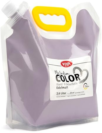 Viva Decor My Emotion Color 2,6 Liter - Harmonische Leichtigkeit - Hell Flieder Matte Wand- & Deckenfarbe, Hohe Deckkraft, Geruchsneutral &Tropfarm. Innenfarbe für Wohnzimmer, Schlaf- & Kinderzimmer