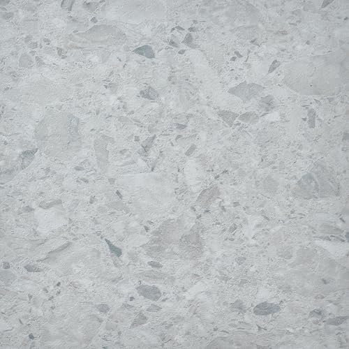 Vinyl Floor Tiles Self Adhesive - 60 Pack / 60sqf (5.57 sqm) Vinyl Flooring Peel and Stick Floor Tile - 12x12 inch (30.5x30.5cm) - for Kitchen, Living Room and Bathroom - Arctic Terrazzo
