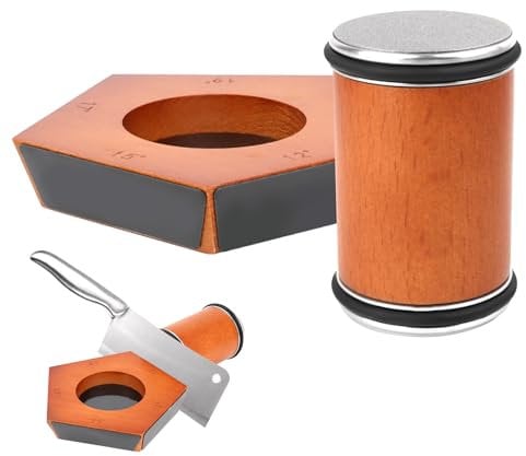 Affilacoltelli professionale, sistema di affilatura a rulli di precisione con angolo di affilatura di 12°/15°/17°/19°/22°, diamanti industriali per bordi dritti affilati, ideale per coltelli in