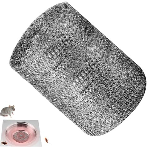 Rouleau de Grillage en acier inoxydable - Grille Métallique Fine - Grillage Métallique Anti Rongeur - Double Couche - Flexible et Extensible - pour Ventilation, Brique, Fenêtre, Jardin 127mmx15m