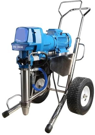 Pistolet à Peinture Pulvérisateur de peinture sans air professionnel 8,5 L 4000 W, machine de pulvérisation de plâtre à mastic robuste avec pompe à piston longue pour Peinture Intérieure Extérieure