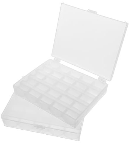 DOITOOL 2stücke Spulenhalter Aus Kunststoff Aufbewahrungsbox Für Nähspulen Organizer Für Näharbeiten Faden Und Spulen-Organizer Transparente Spulenbox Nähmaschinen-zubehör