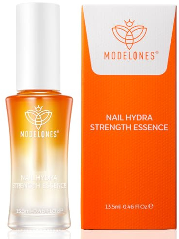 Modelones Nail Strengthener and Growth Scented, Nail Hydra Strength Essence Repair for Damaged Nails, Nail Hardener Extra Strong and Growth Repair Mode Gifts for Women 13.5ml